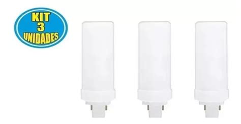 Kit 3 Lâmpada Led Pl 2p 9w Bivolt 4000k Branco。